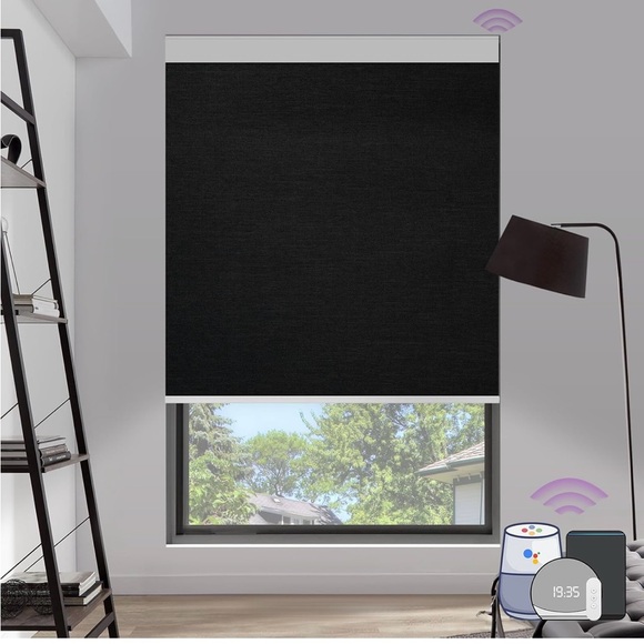 New Smart Blinds w/ Remote/Voice/App Controlled Motorized blackout shade curtain - Picture 10 of 11